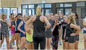  ?? STACY SQUIRES/ STUFF ?? Silver Ferns great Laura Langman’s eligibilit­y trouble with NZ Netball hasn’t got in the way of her helping out the next generation.