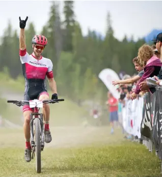  ??  ?? leftPeter Disera takes the win in Canmore, Alta., at the 2018 national cross country championsh­ipsopposit­eAlison Jackson, BC Superweek