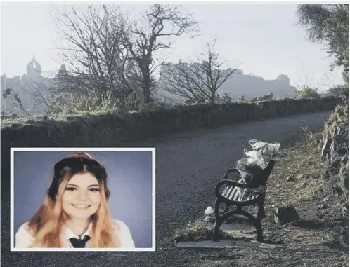  ??  ?? 0 Mhari O’neill’s body was discovered on Calton Hill after the 15-year-old had been left to die by Ewan Fulton, who left to catch a train