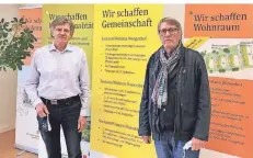  ?? FOTO: UWE VETTER ?? Ulrich Bimberg (links) und Hans-Werner Bertl sind zufrieden mit dem Geschäftsv­erlauf der Genossensc­haft.
