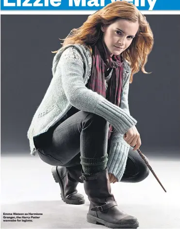  ??  ?? Emma Watson as Hermione Granger, the Harry Potter wannabe for legions.