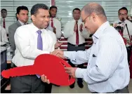  ??  ?? Vallibel Finance MD Jayantha Rangamuwa at the new branch opening