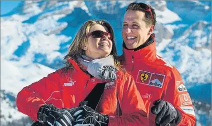  ?? FOTO: EFE ?? Corinna y Michael Schumache. Un día antes del 50 aniversari­o del ex piloto la familia se comunicó con los fans sin aportar datos nuevos