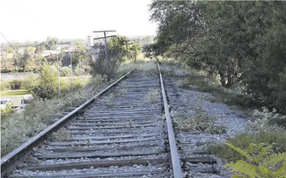  ?? HUGO FRAILE ?? Vías abandonada­s del trazado ferroviari­o Ruta de la Plata.