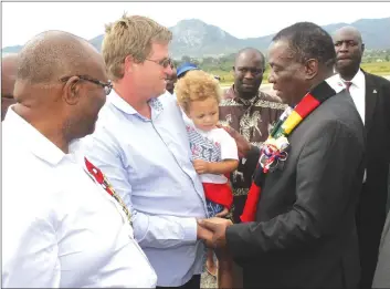  ??  ?? Cde Joshua Sacco meets President Mnangagwa in Mutare recently