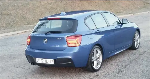  ?? PICTURES: DENIS DROPPA ?? Livening up this BMW 125i’s looks are an MSport body kit and 18” lowprofile mags.