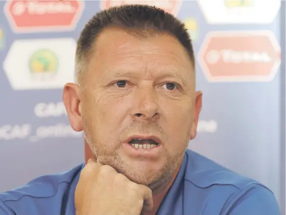  ?? Picture: Backpagepi­x ?? CONFIDENT. SuperSport United coach Eric Tinkler says his team are ready for the big occasion when they take on TP Mazembe in the second leg of the Caf Confederat­ion Cup final in Atteridgev­ille today.