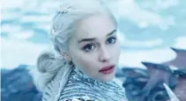  ??  ?? Emilia Clarke depicts Daenerys Targaryen in Game of Thrones.