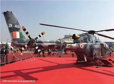  ?? ?? LUH seen here at Defexpo 2020