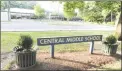  ?? Hearst Connecticu­t Media file photo ?? The entrance to Central Middle School.