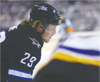  ?? KEVIN KING ?? Restricted free-agent forward Patrik Laine has yet to sign a new contract with the Winnipeg Jets, but says he will be “playing somewhere next year, so that’s something I’m not thinking about too much.”