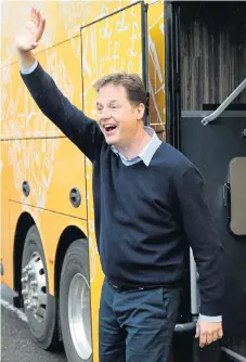  ?? /Reuters ?? Moving to sunny California: Former British deputy prime minister Nick Clegg says he relishes grappling with difficult issues.