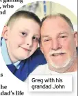  ??  ?? Greg with his grandad John