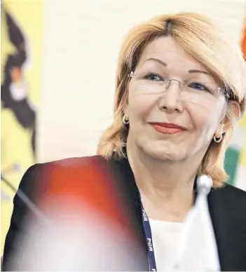  ??  ?? ► La ex fiscal general Luisa Ortega Díaz en una cumbre del Mercosur en Brasil.