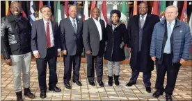  ?? Picture: Elmond Jiyane/GCIS ?? DELEGATION: Finance Minister Malusi Gigaba, Economic Developmen­t Minister Ebrahim Patel, Minister in the Presidency Jeff Radebe, Deputy President Cyril Ramaphosa, Internatio­nal Relations and Co-operation Minister Maite Nkoana-Mashabane, Public Works...