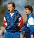  ?? Foto: imago ?? Karl-Heinz Riedle (rechts) wurde unter Teamchef Franz Beckenbaue­r 1990 Weltmeiste­r.