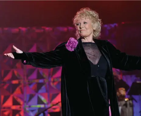  ?? LARRY BUSACCA/GETTY IMAGES ?? Petula Clark, performing in New York in 2013, never met Glenn Gould, though he wrote a curious essay confessing her music got under his skin.