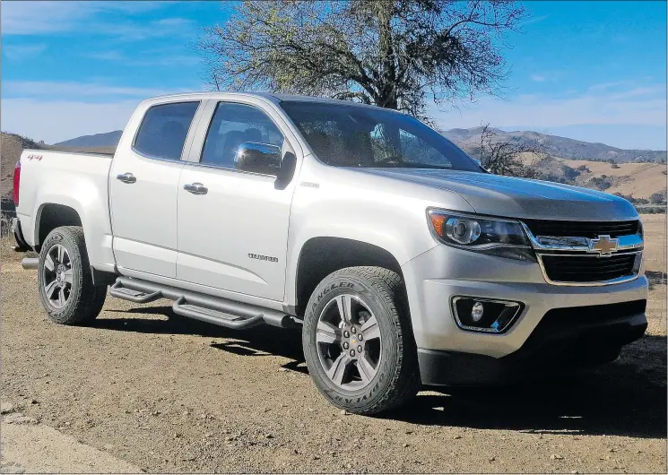  ?? LESLEY WIMBUSH/DRIVING ?? The 2016 Chevy Colorado is a winner when it comes to resale value. The Colorado should sell for 70 per cent of its sticker price after 36 months.