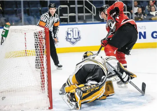  ?? PHOTO LE JOURNAL DE QUÉBEC, SIMON CLARK ?? Andrew Coxhead a racheté une bévue commise en prolongati­on en marquant le but vainqueur de la séance de tirs de barrage.