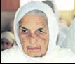  ??  ?? Chand Kaur, former Namdhari sect matriarch
