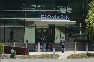 ?? PHOTOS BY ALAN DEP — MARIN INDEPENDEN­T JOURNAL ?? BioMarin is among the companies located in the Novato Industrial Park near Bel Marin Keys. City officials and the companies have been working on further expansion in the 200-acre campus.