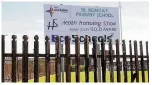  ??  ?? Significan­t damage St Monica’s Primary was targeted by firebugs last weekend