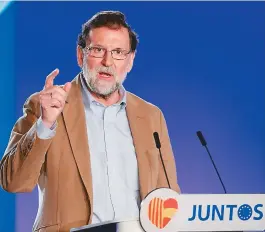 ??  ?? Mariano Rajoy: o primeiro-ministro da Espanha foi à Catalunha