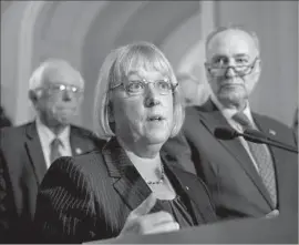  ?? ANDREW HARNIK Associated Press ?? WASHINGTON DEMOCRAT Patty Murray, ranking member of the committee, agreed to Republican calls to let states offer cheaper, less-generous health plans.