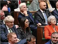  ?? ?? BACKSEAT: Boris Johnson watches the budget