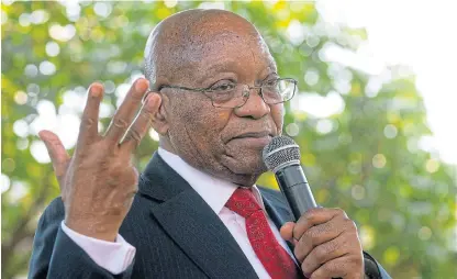  ?? /Rogan Ward ?? Bad name: Jacob Zuma, the former president, claims that he ‘will always be considered a public servant who failed the test of revolution­ary morality’.