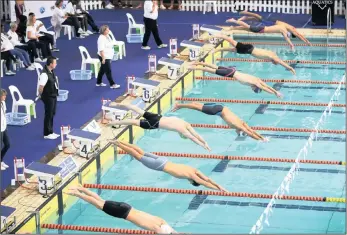  ?? PICTURE: MOTSHWARI MOFOKENG/AFRICAN NEWS AGENCY (ANA) ?? Durban plays host to the 2018 SA National Swimming Championsh­ips , with the four-day action ending today at the Kings Park Aquatics Centre.