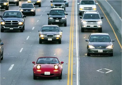  ?? David McNew/Getty Images ?? There’s a psychologi­cal problem with high-occupancy lanes. If you’re not in that lane, you hate the people who are.