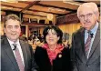  ?? FOTO: WOI ?? Vizekanzle­r Sigmar Gabriel mit Jutta Zülow und Ulrich Deppendorf.