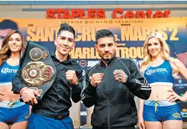  ??  ?? Ábner Mares (d) y Leo Santa Cruz sostendrán la revancha en Los Ángeles