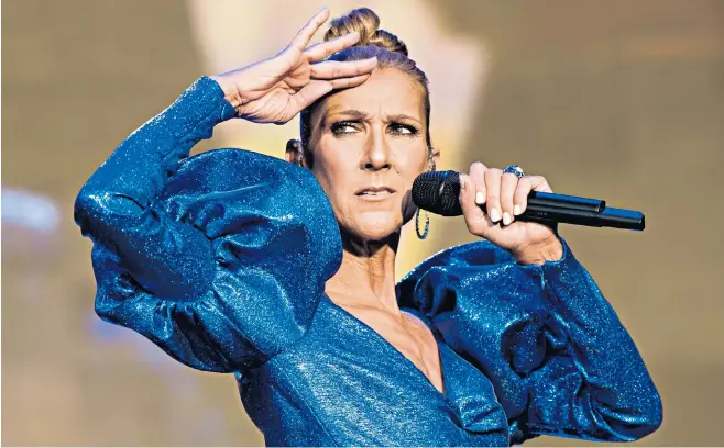  ?? ?? Celine Dion, the Canadian pop star, told fans on social media that she suffers from stiff-person syndrome, a rare neurologic­al condition affecting her ability to walk and sing. She said: ‘I have to admit it’s been a struggle. All I know is singing’