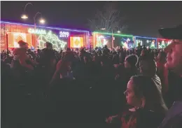  ??  ?? Beaconsfie­ld Mayor George Bourelle estimates about 4,000 people came out to see the CP Holiday Train last week.