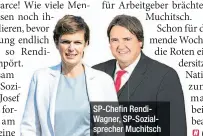  ??  ?? SP-Chefin RendiWagne­r, SP-Sozialspre­cher Muchitsch