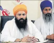  ?? ■ ?? ■ Sikh preacher Baljit Singh Daduwal during a press conference in Bathinda on Wednesday. SANJEEV KUMAR/HT