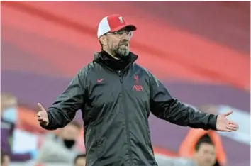  ?? Picture: REUTERS/Shaun Botterill EDITORIAL ?? WANTS MORE: Liverpool manager Juergen Klopp says his team must keep improving ahead of a clash against Chelsea on Sunday.