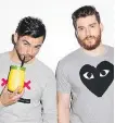  ?? THE CANADIAN PRESS ?? Best buds Leighton James, left, and Christian Srigley, a.k.a. Adventure Club, cleaned up their act, which contribute­d to a Grammy nod.