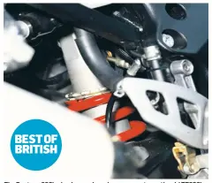  ??  ?? The Daytona 600’s shock was a huge improvemen­t over the old TT600’s