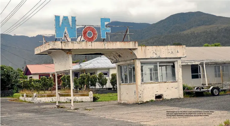  ?? SHEREE CARGILL PHOTOGRAPH­Y ?? Waimangaro­a on the West Coast used to have a school, shop, pub and rugby team but its plight now could be the future facing many declining settlement­s around the country.