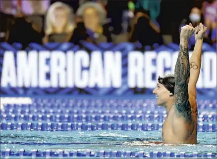  ?? Photograph­s by Maddie Meyer Getty Images ?? CAELEB DRESSEL won two golds at the Rio Olympics, both in relay events. “The next thing I need is ... the next challenge,” he says.