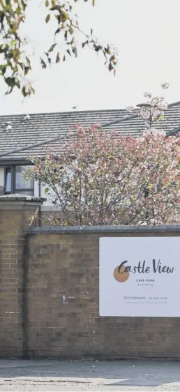  ??  ?? Castle View care home in Dumbarton where 15 residents are understood to have died after showing symptoms of coronaviru­s, Nicola Sturgeon said 35 per cent of Scottish care homes - 384 - were currently dealing with an outbreak