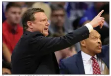  ?? (AP/Orlin Wagner) ?? Kansas and Coach Bill Self (above) won the Big 12 regular-season championsh­ip and were 28-3 before the season was abruptly ended over coronaviru­s concerns. The Jayhawks received 63 of 65 first-place votes in the final Associated Press poll.