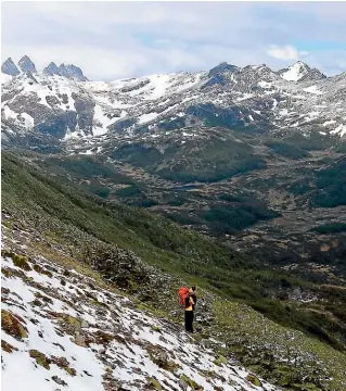  ??  ?? The trail on Navarino Island in Chile is one of the most southerly hiking trails in the world.