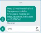  ??  ?? Recevez un SMS avec un lien pour télécharge­r l’applicatio­n depuis la plateforme de télécharge­ment.