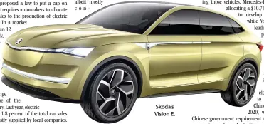  ??  ?? Skoda’s Vision E.