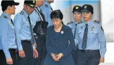  ?? /Reuters ?? Increasing problems: Former South Korean president Park Geun-hye, ousted in March, is on trial over corruption charges.
