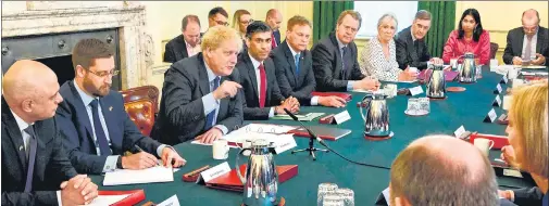  ?? AFP ?? Britain’s Prime Minister Boris Johnson speaks as he chairs a Cabinet meeting at 10 Downing Street, in London.